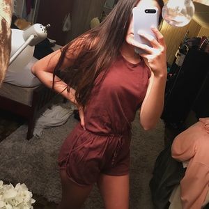 PacSun Maroon Romper